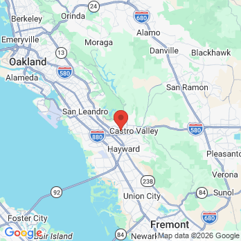 Map to Primary Office office in Castro Valley, CA