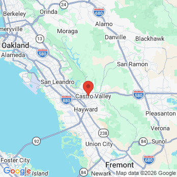Map to Shen & Busquets Orthodontics office in Castro Valley, CA