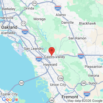 Map to Castro Valley Family Dentistry office in Castro Valley, CA