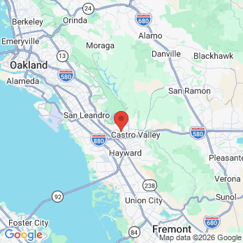 Map to TERENCE C WONG office in Castro Valley, CA