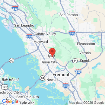 Map to Hayward Dentistry office in Hayward, CA