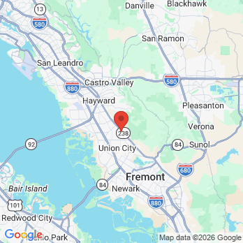 Map to Fab Dental - Emergencies, Implants & Invisalign office in Hayward, CA