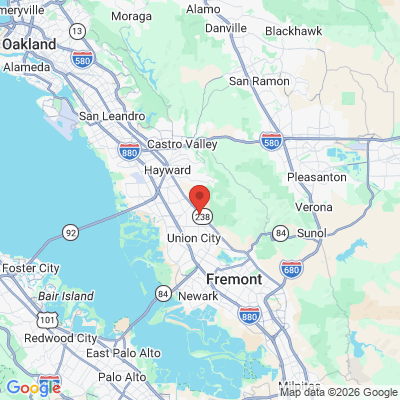 Map to Fab Dental - Emergencies, Implants & Invisalign office in Hayward, CA