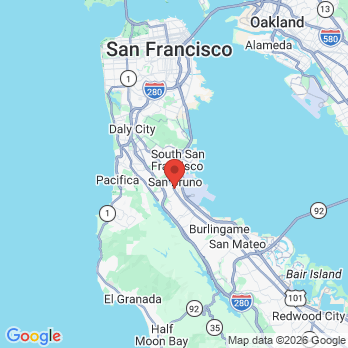 Map to Lei Luo DDS office in San Bruno, CA