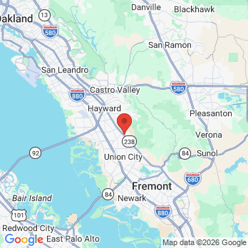Map to Dr. Mohsen M. Ansari, DMD office in Hayward, CA