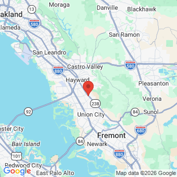 Map to SoHay Dental office in Hayward, CA