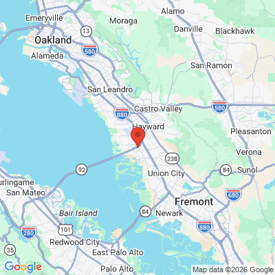 Map to  office in Hayward, CA