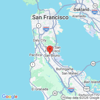 Map to Bayshore Smiles office in San Bruno, CA
