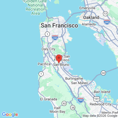 Map to Bayshore Smiles office in San Bruno, CA