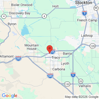 Map to West Valley Dental Center office in Tracy, CA