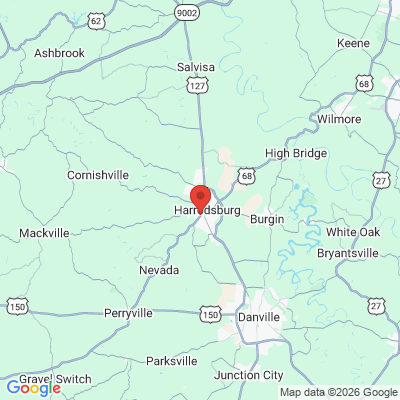 Map to  office in Harrodsburg, KY