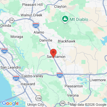Map to San Ramon Smiles by Dr. Guri Dhaliwal office in San Ramon, CA