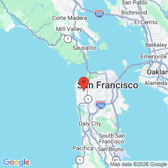 Map to DentalSF office in San Francisco, CA