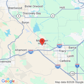 Map to Plume Dental office in Mountain House, CA