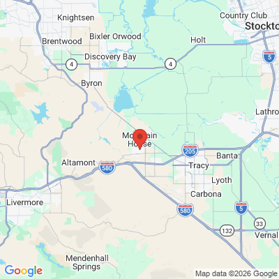 Map to Plume Dental office in Mountain House, CA