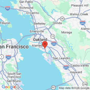 Map to Alameda Aesthetic Dentistry  office in Alameda, CA