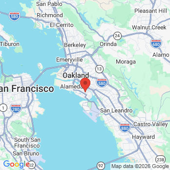 Map to Alameda Smiles office in Alameda, CA
