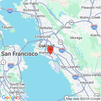 Map to Alameda Family Dental Group office in Alameda, CA