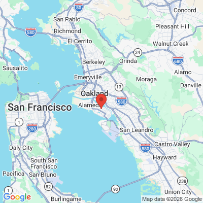 Map to Alameda Family Dental Group office in Alameda, CA