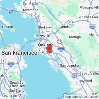 Map to Richard H Tabor DDS office in Alameda, CA