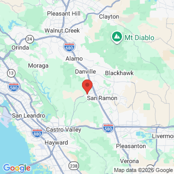 Map to Todd Makiyama, DDS office in San Ramon, CA