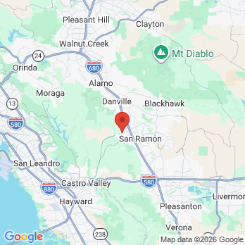 Map to New Age Dentistry office in San Ramon, CA