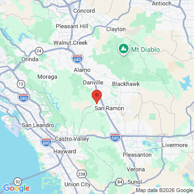 Map to New Age Dentistry office in San Ramon, CA