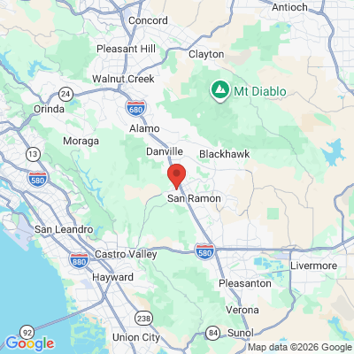 Map to Artisan Dental Studio office in San Ramon, CA