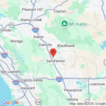 Map to San Ramon Dental Excellence office in San Ramon, CA