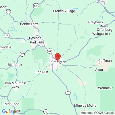 Map to  office in Farmington, MO