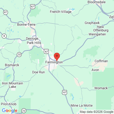 Map to  office in Farmington, MO