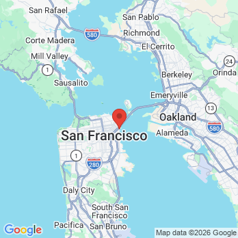 Map to The Socialite Crafthouse & Kitchen office in San Francisco, CA