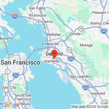 Map to Marina Landing Family Dentistry office in Alameda, CA