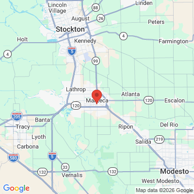 Map to Manteca Dental Care office in Manteca, CA