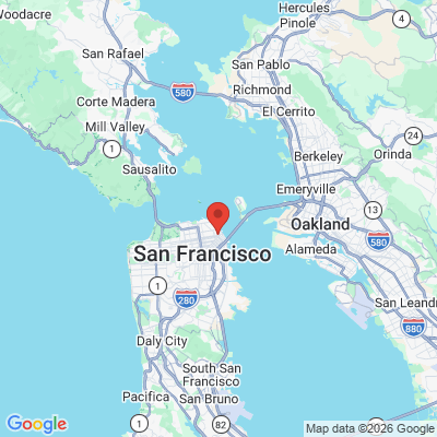 Map to James R. Urick, DDS office in Sf, CA