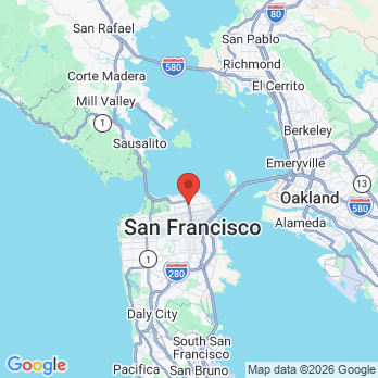 Map to Hiura Bruce T DDS office in Sf, CA