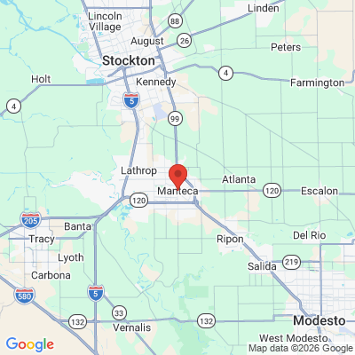 Map to  office in Manteca, CA