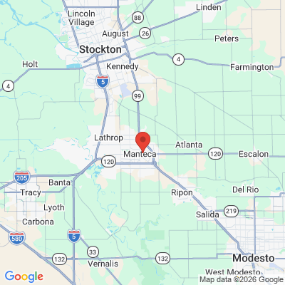 Map to  office in Manteca, CA
