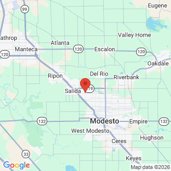 Map to Toshi Hart DDS, Inc office in Modesto, CA