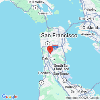 Map to Pacific Sky Dental office in Daly City, CA