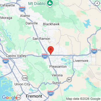 Map to Dublin Ridge Dental office in Dublin, CA