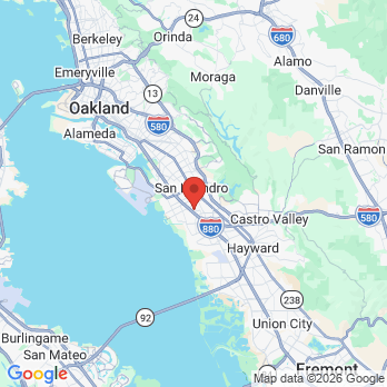 Map to Davis Street Primary Care Clinic office in San Leandro, CA