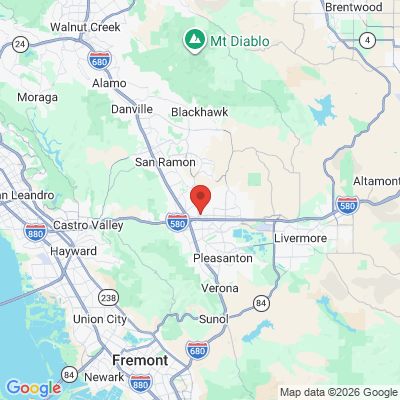 Map to Sunflower dental  office in Dublin, CA