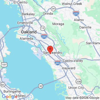 Map to Balfour Dental office in San Leandro, CA