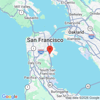 Map to Bayview Hunters Point Clinic office in San Francisco, CA