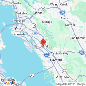 Map to Kamiya Khatwani, DDS office in San Leandro, CA