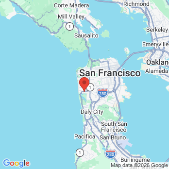 Map to Lakeshore Dental Care office in San Francisco, CA