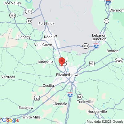 Map to  office in Elizabethtown Family Dentistry
