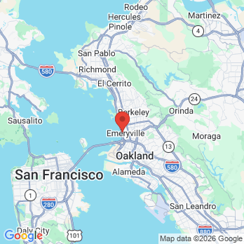 Map to Randhawa Dentistry office in Emeryville, CA