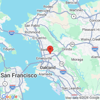 Map to Janice K. Chan, DDS Inc. office in Berkeley, CA